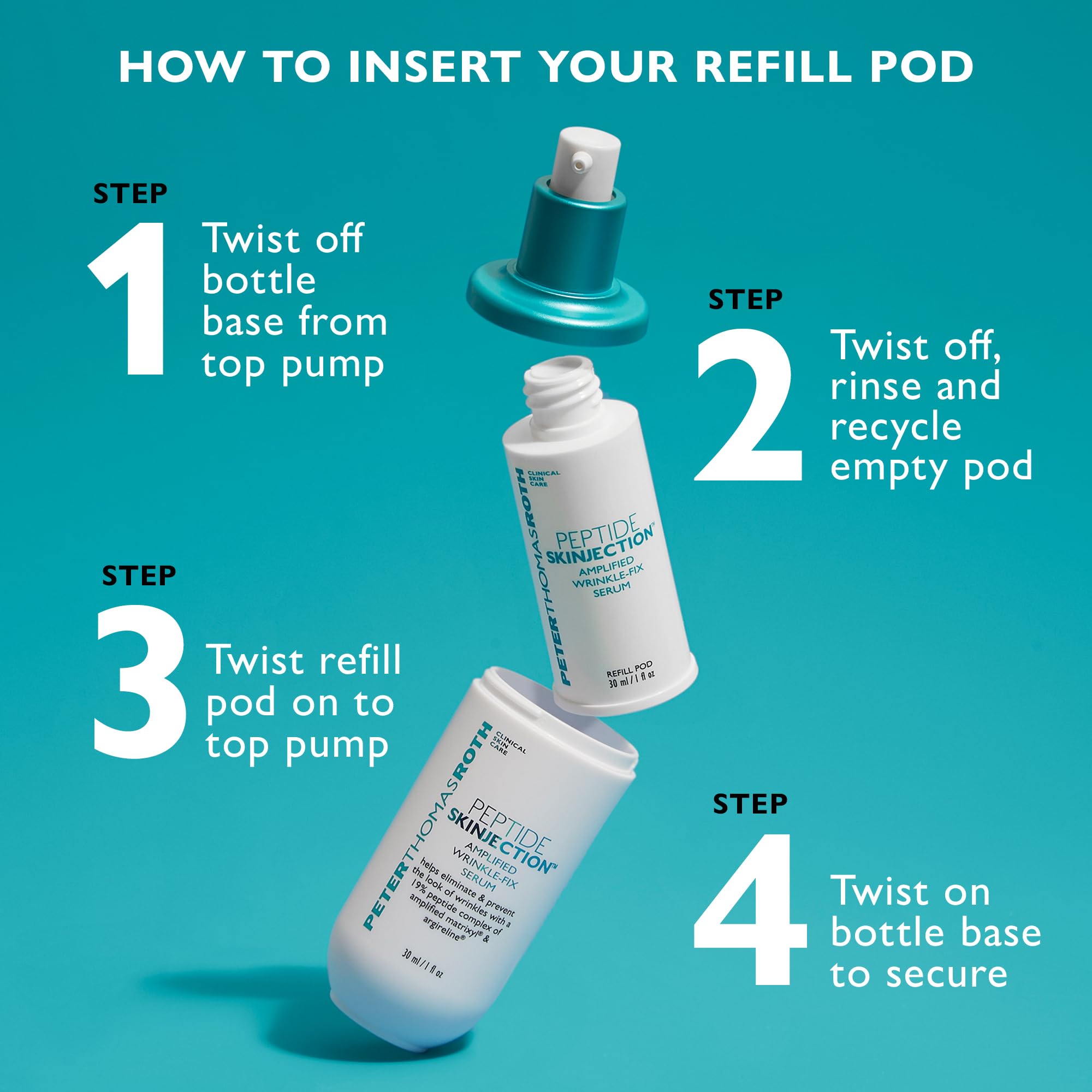 Peter Thomas Roth Peptide Skinjection application on face illustrates daily use