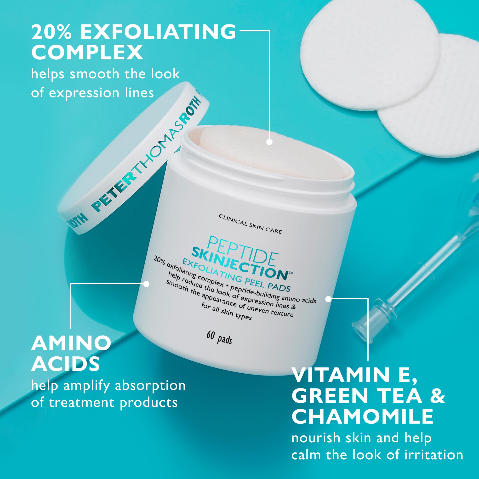 Active acids prepared to exfoliate and boost product absorption.