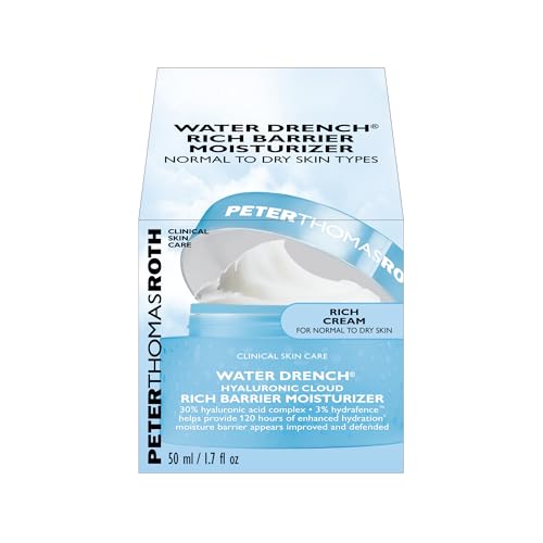 Peter Thomas Roth Water Drench bottle label closeup showing 30% hyaluronic acid formula