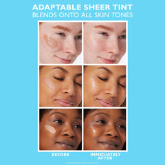 Cream-to-water texture demonstrated by Water Drench on skin