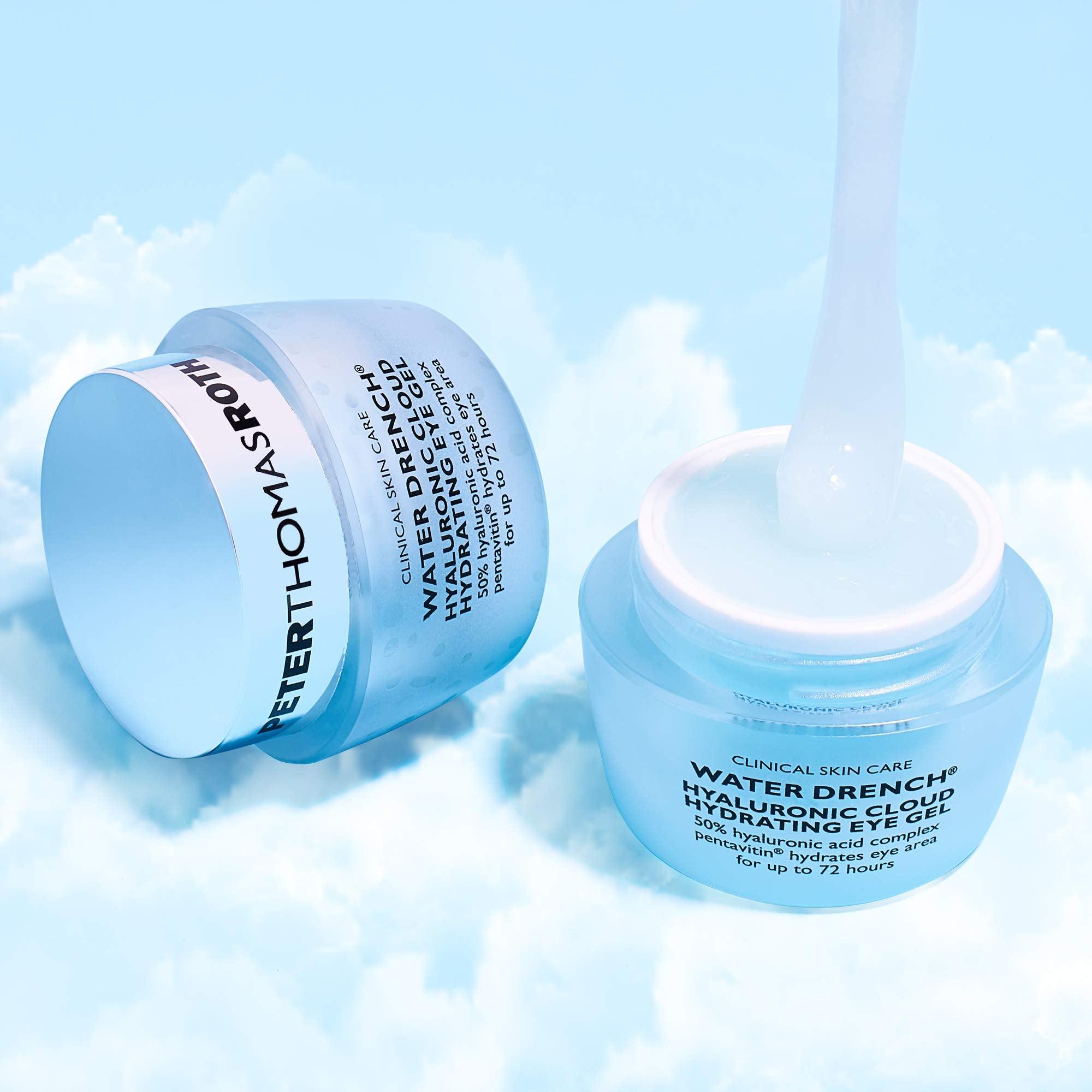 Peter Thomas Roth Water Drench Eye Gel uses a pump-dispense system for easy, controlled application.