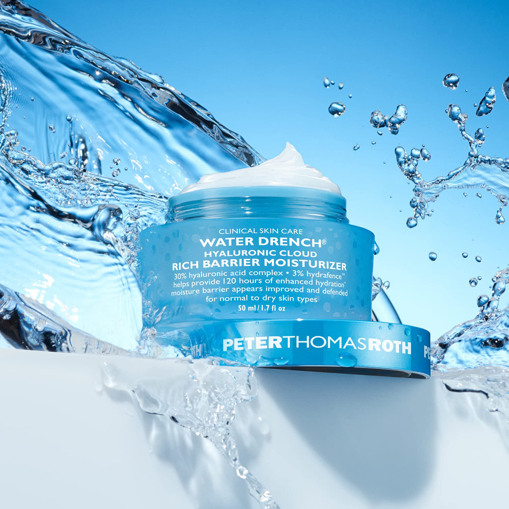 Peter Thomas Roth Water Drench fragrance-free label highlighting sensitive skin compatibility