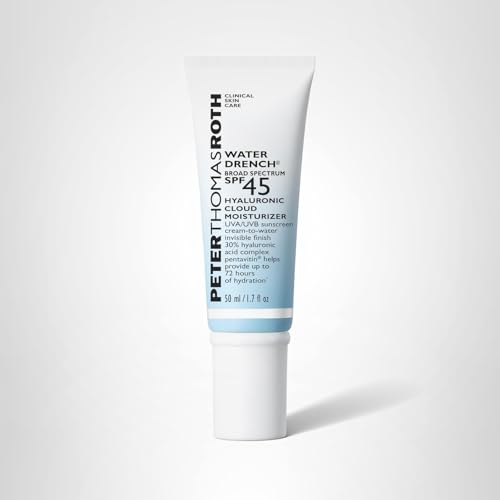 Peter Thomas Roth Water Drench being applied for day sun care and moisturization.