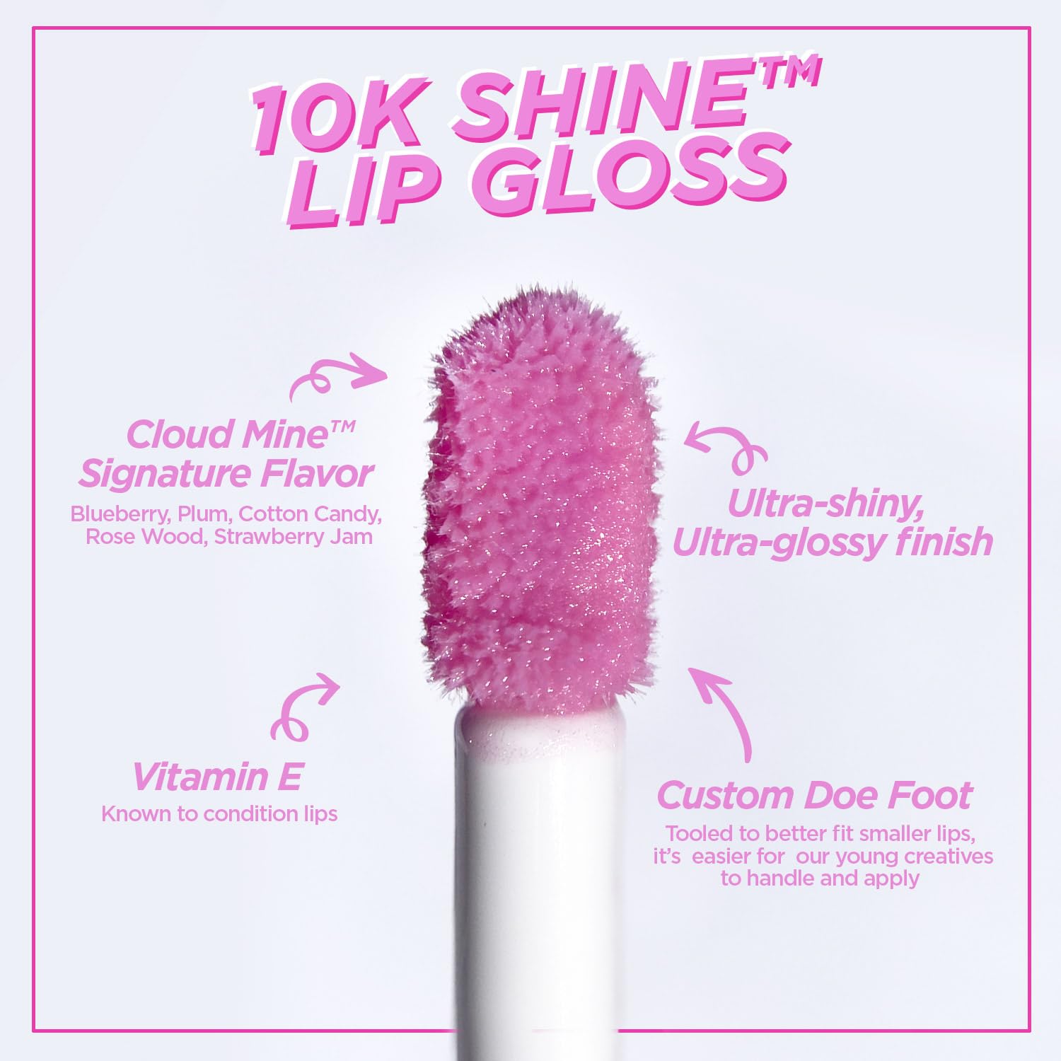 Petite 'N Pretty WhimsiCali crystal violet highlighter adds subtle sparkle