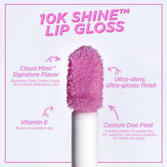 Petite 'N Pretty WhimsiCali crystal violet highlighter adds subtle sparkle