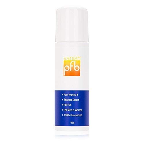 Person applying PFB Vanish on legs to demonstrate full-body use.