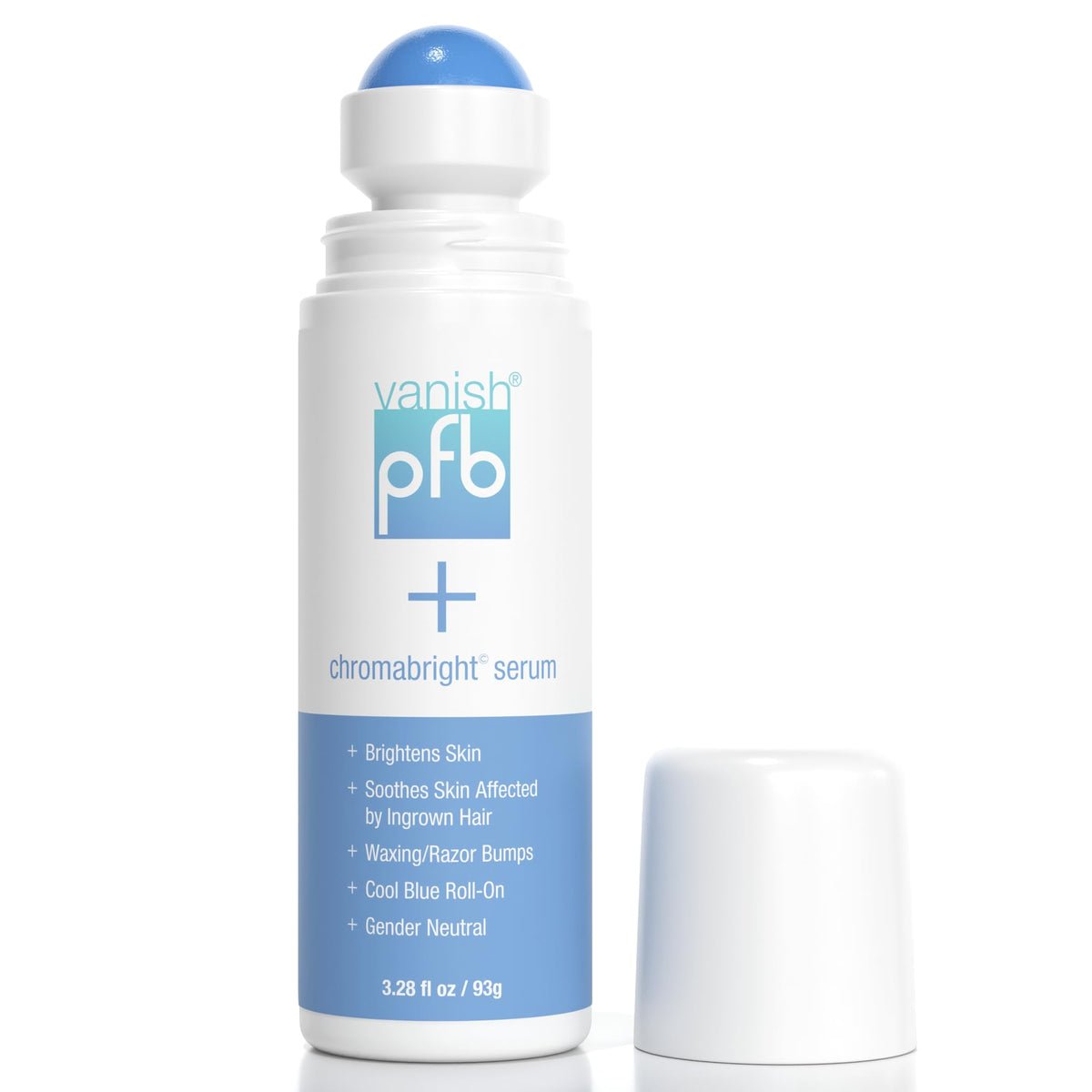PFB Vanish razor bump stopper bottle close-up for post-shave care