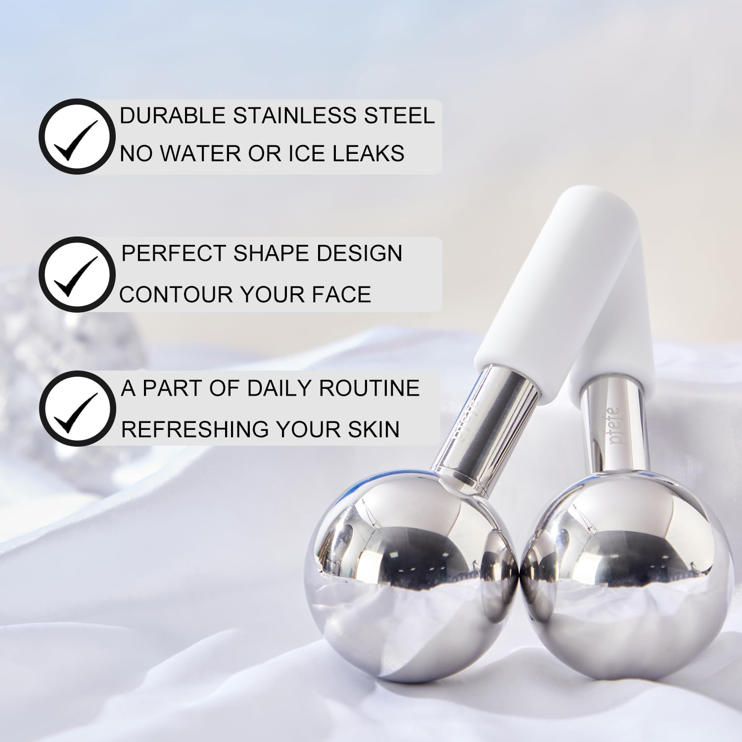 Pfefe 304 stainless steel cryo sticks stay colder longer for skincare routines