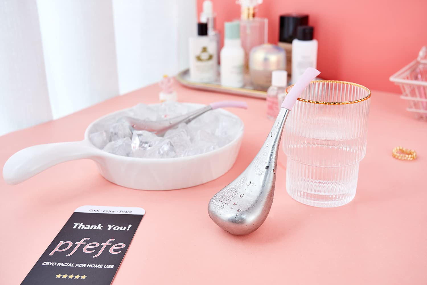 pfefe Cryo Sticks providing cooling on the face