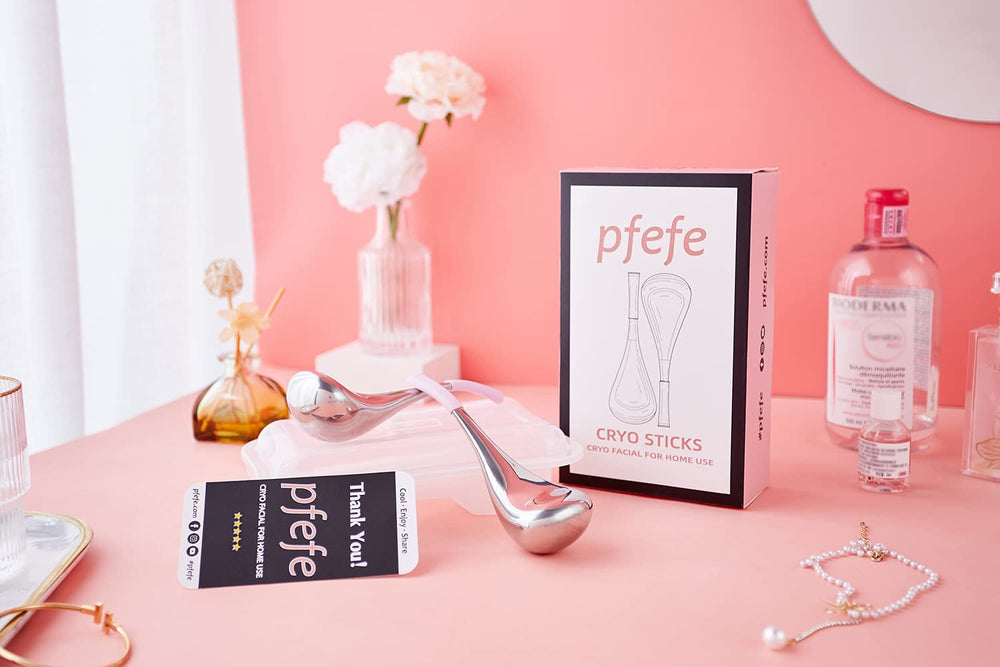 pfefe Cryo Sticks in a morning skincare ritual