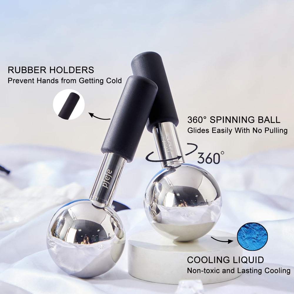 Pfefe ice globe eye-area cooling refreshes tired eyes.