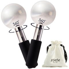 Pfefe ice globe for the face 360 rotating glides smoothly for even cooling.