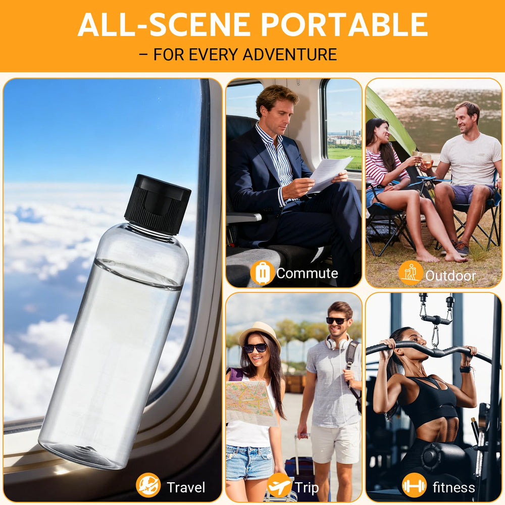 Pfesuqo compact travel bottles simplify packing for toiletries.
