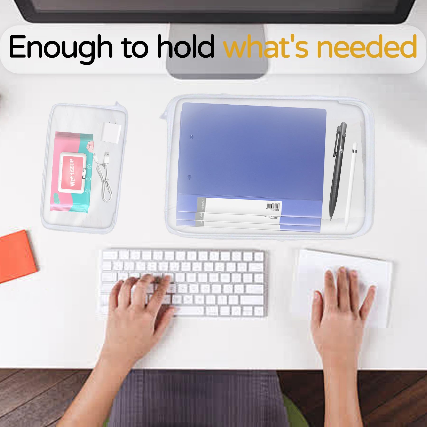 PGAXM 3-piece set organizes snacks, cosmetics, and small items