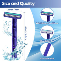 Phafaloop twin blade lubricating strip enhances glide for smoother dry or wet shaving.
