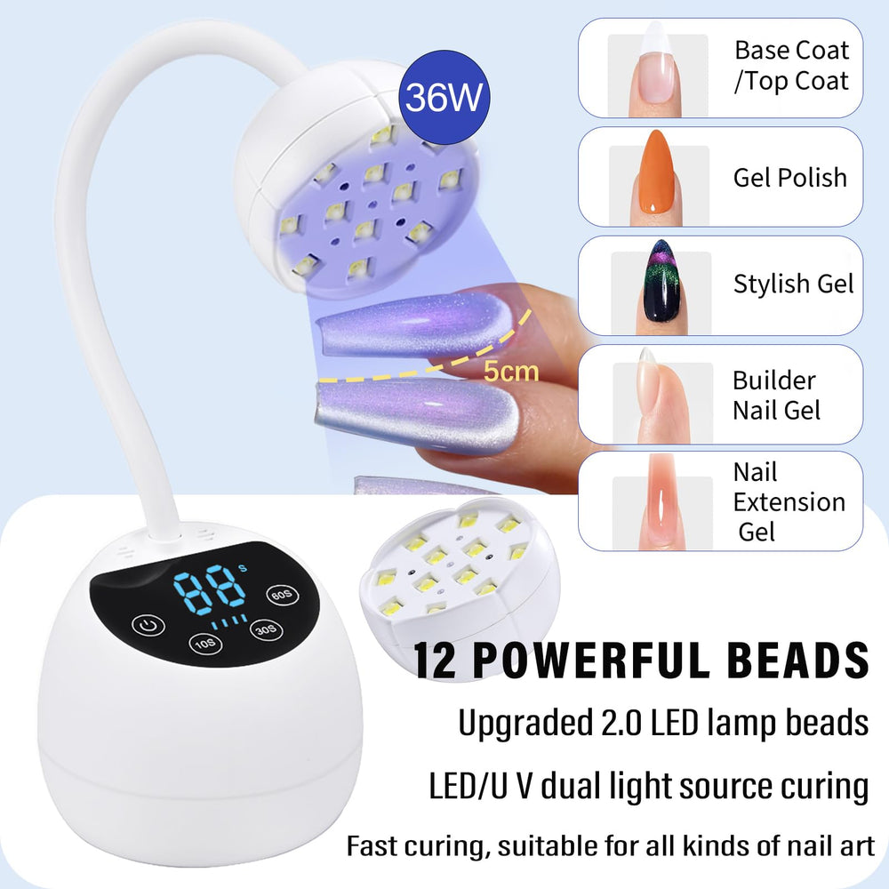 PHAIN lamp LCD display and timer indicators for easy curing