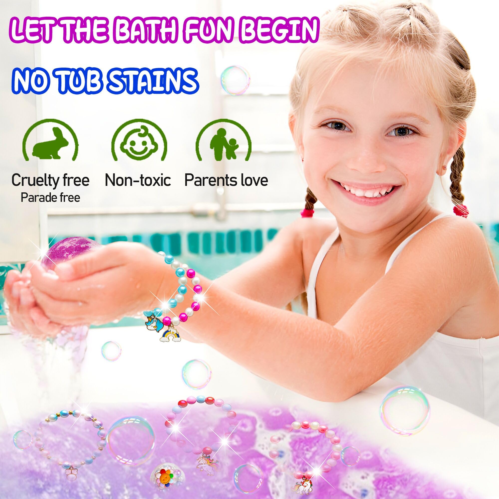 Bomba de baño unicornio Phaorui aroma manzana con colores