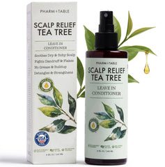 PHARM TO TABLE Acondicionador sin enjuague arbol de te para cabello suave y desenredado