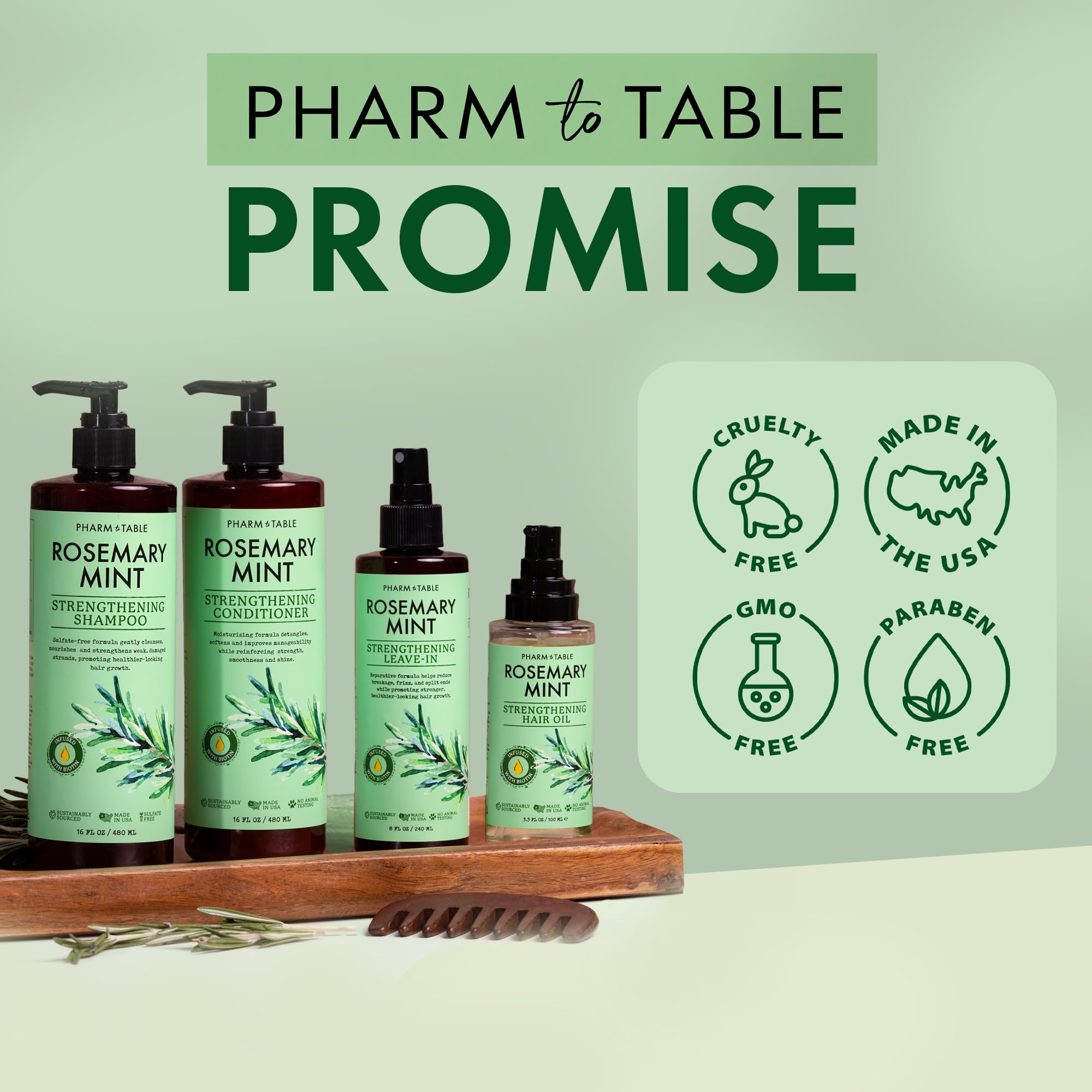 Ritual diario PHARM TO TABLE para cuidado capilar