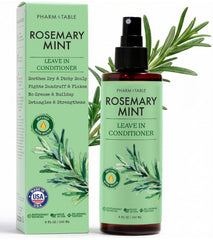 PHARM TO TABLE Spray sin enjuague con romero y menta para hidratación del cuero cabelludo