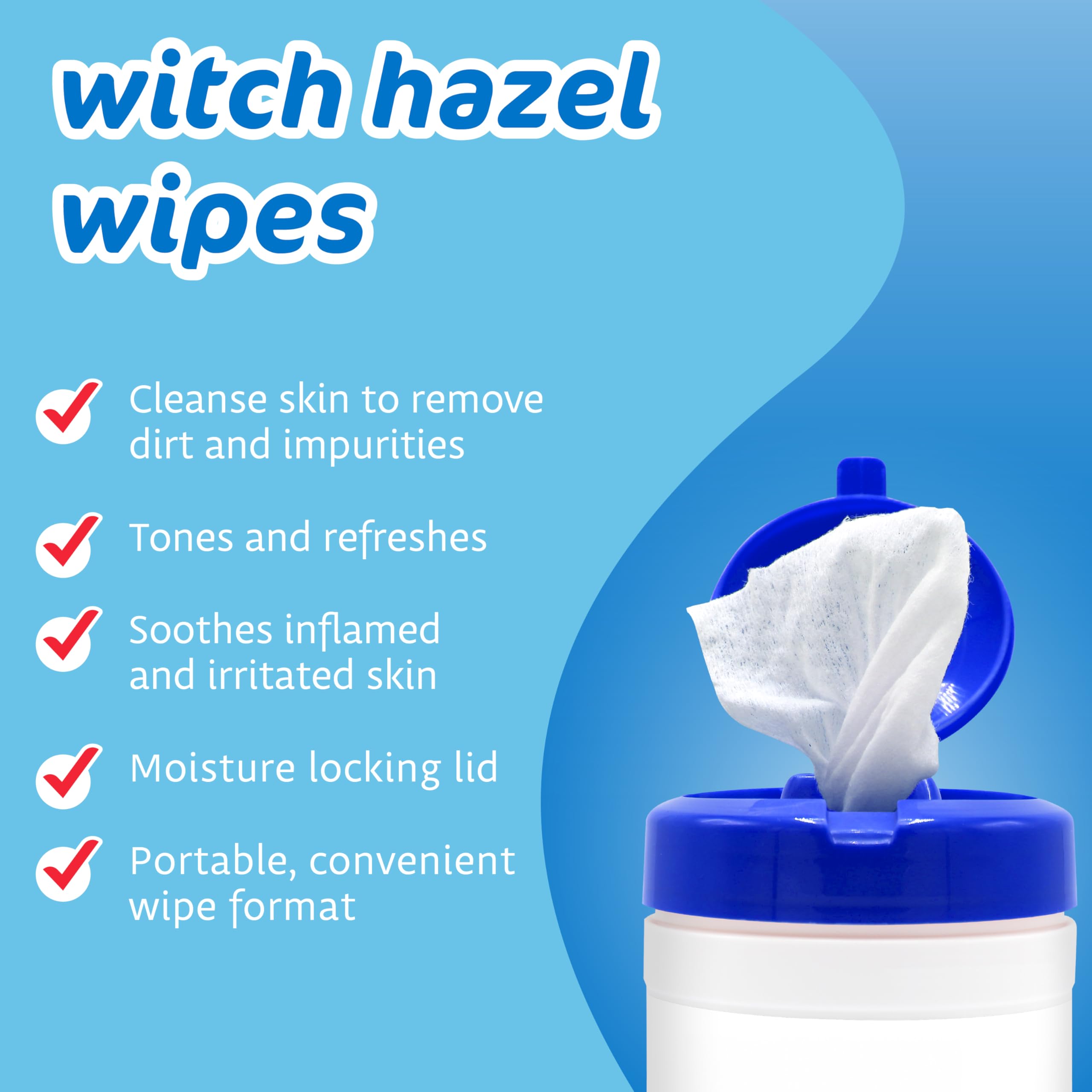 The Pharma-C Witch Hazel Wipes safe for sensitive skin use