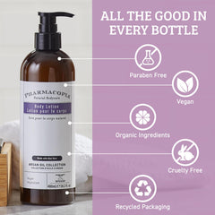 Pharmacopia bottle pump demonstrates easy, mess-free application.