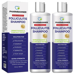 PHARMBANNER Anti-Fungal Shampoo bottle front showing gentle scalp care for itchy skin