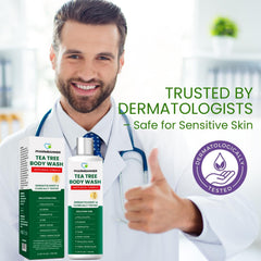PHARMBANNER Tea Tree applied to arm for soothing everyday use