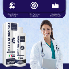 Pharmlitalia psoriasis shampoo foam dispense showing easy application