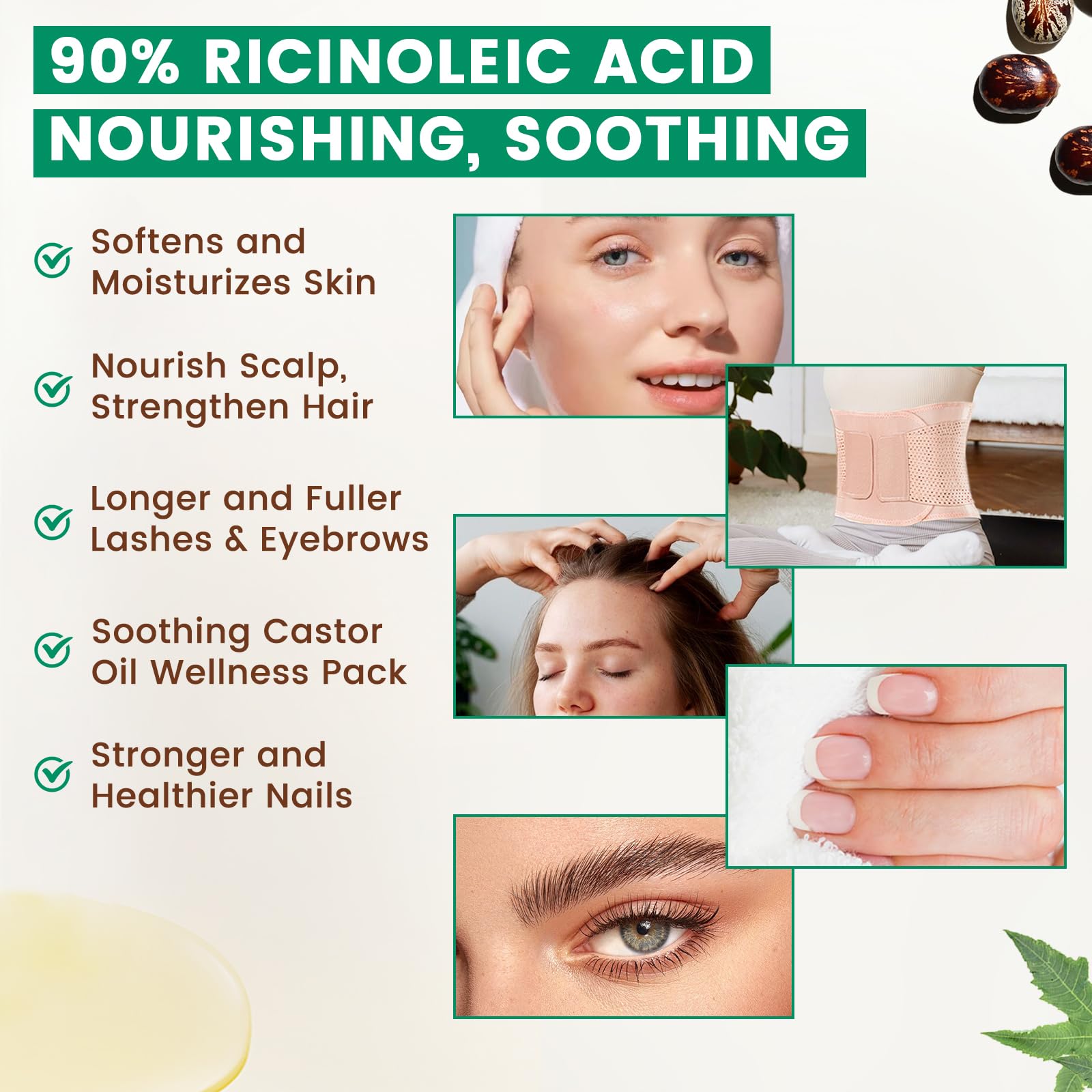 PHATOIL Brocha espiral para distribución uniforme en cejas y pestañas.