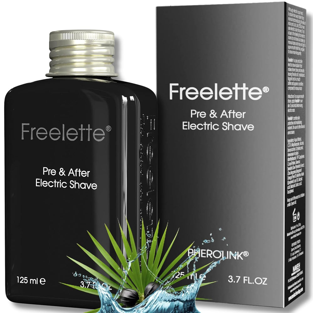 Pherolink Freelette bottle with pump for quick pre-shave preparation