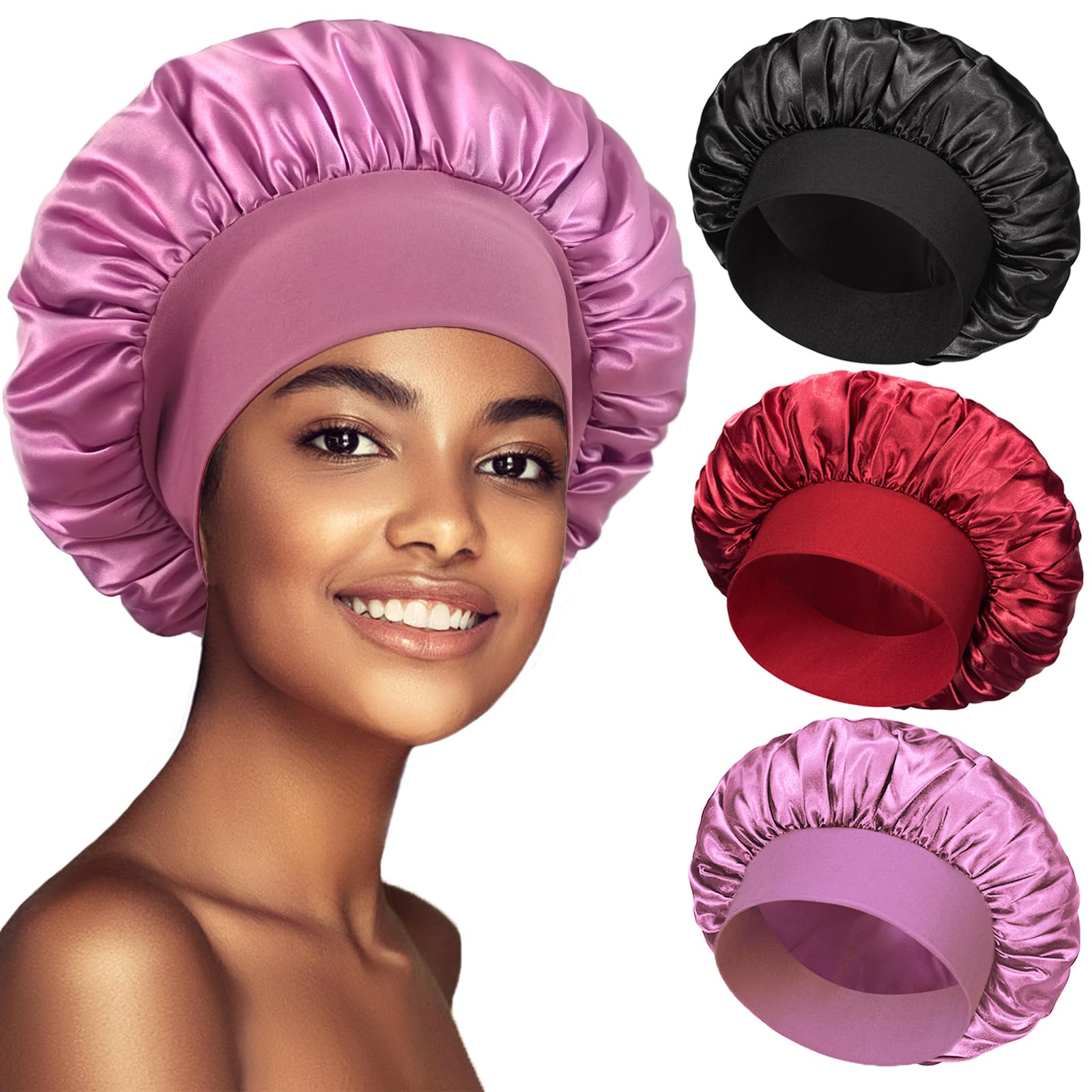 PHILIGHTS bonete de satén para dormir protege el cabello durante la noche.