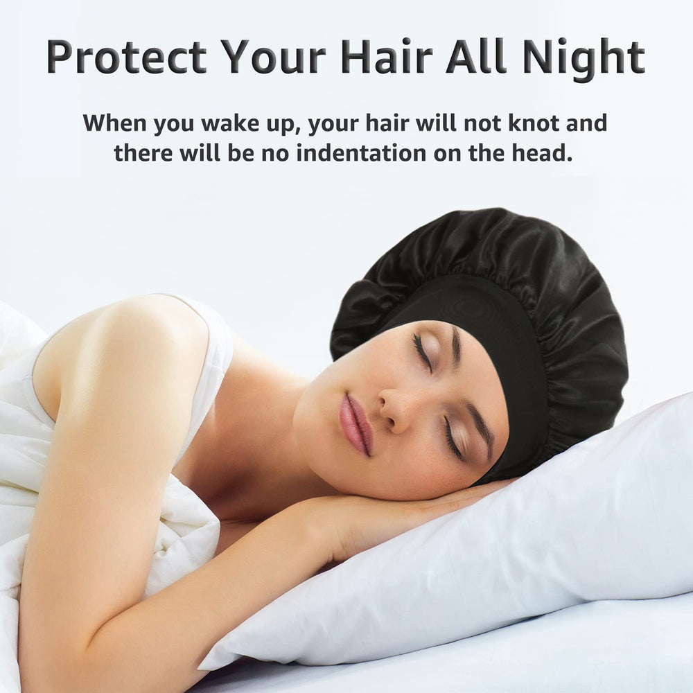 PHILIGHTS satin bonnet care guidance illustrating gentle cold-water washing