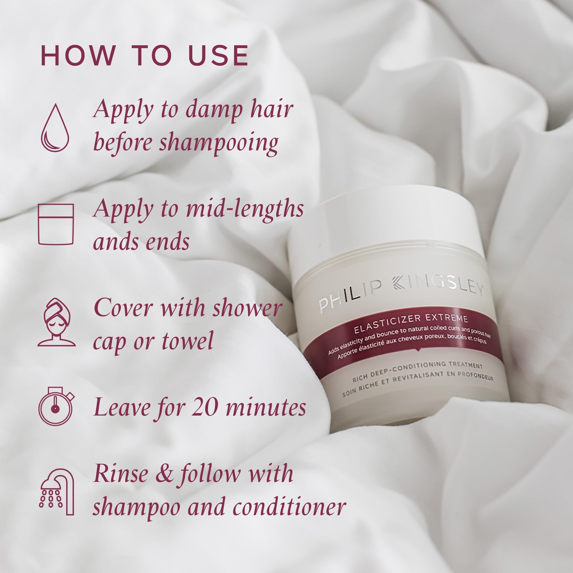 PHILIP KINGSLEY Elasticizer, crema cremosa aporta brillo y suavidad al cabello.