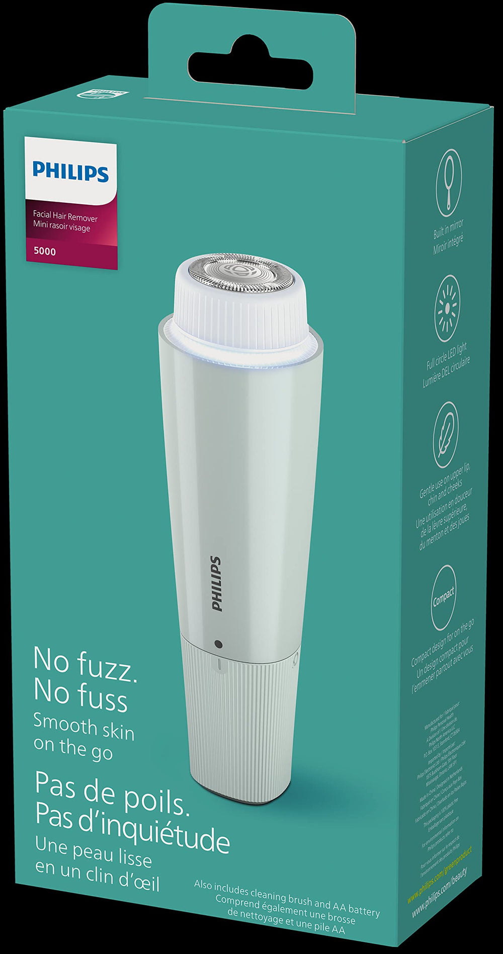 Philips Beauty Series 5000 battery powered cordless operation