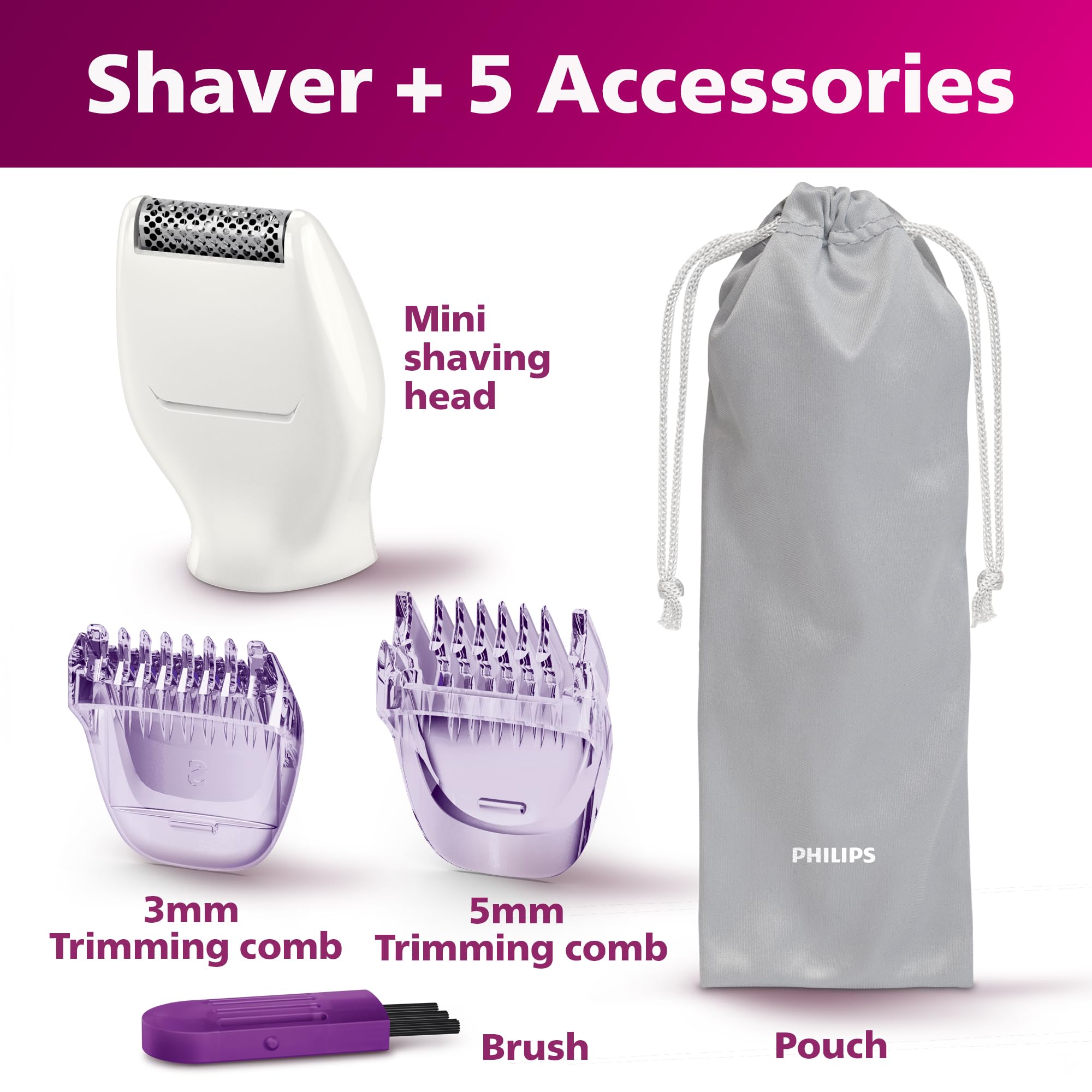 Philips Bikini Genie cleaning brush helps quick upkeep after trimming