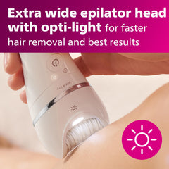 Philips Epilator Series 8000 BRE720/14 ceramic discs grab short hairs effectively