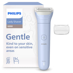  Philips Lady Shaver Series 6000 handle front view for a comfortable grip in the shower