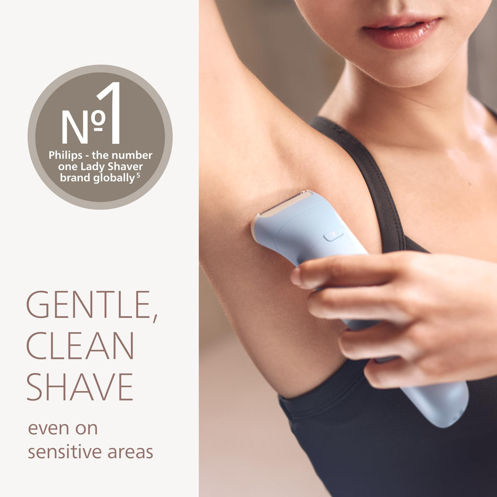 Philips Lady Shaver Series 6000 in shower use with wet and dry versatility
