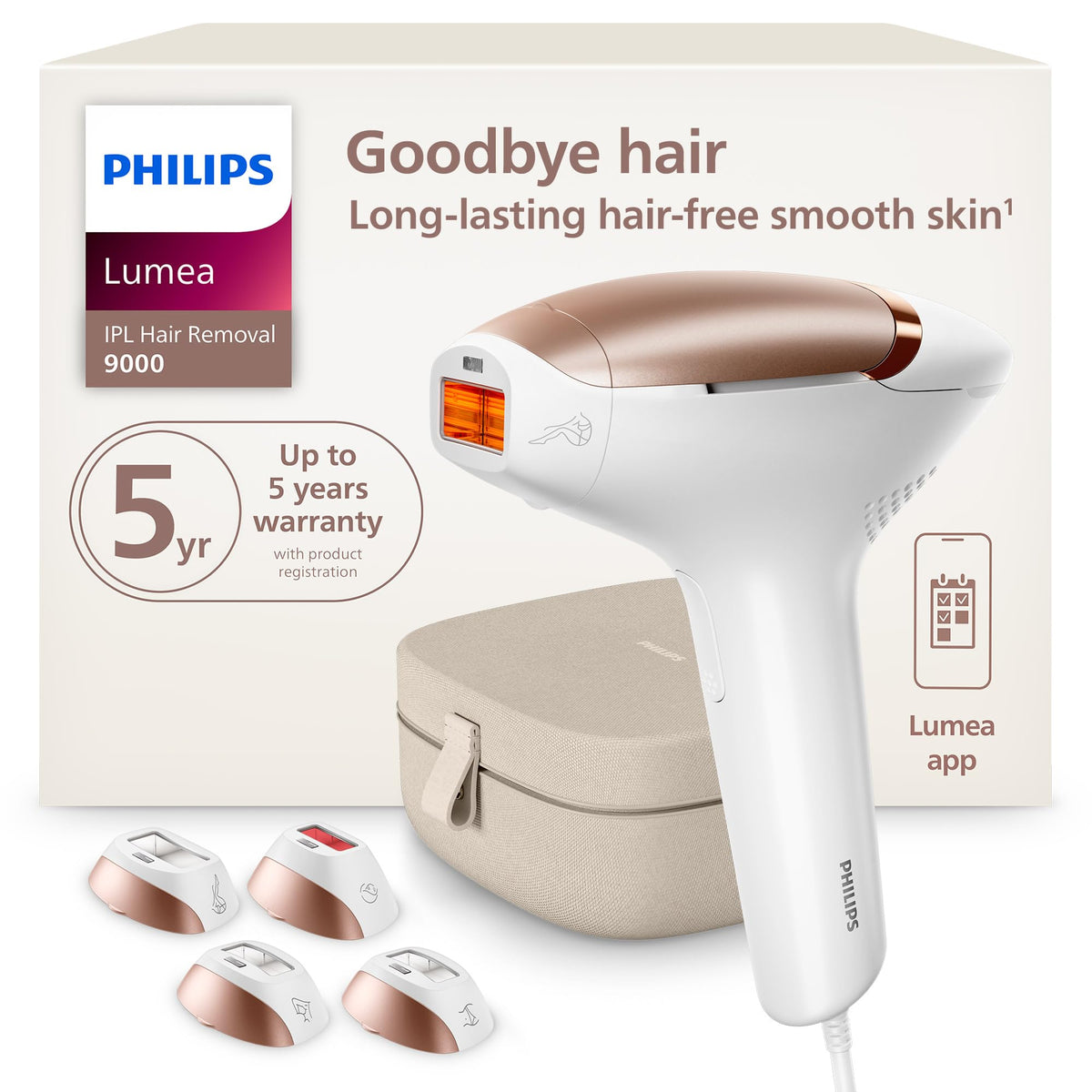 Philips Lumea 9000 body attachment in use for smooth, even-toned skin