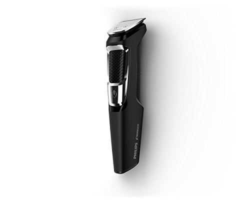 Philips Norelco Multigroom 3000 full kit with accessories on display.