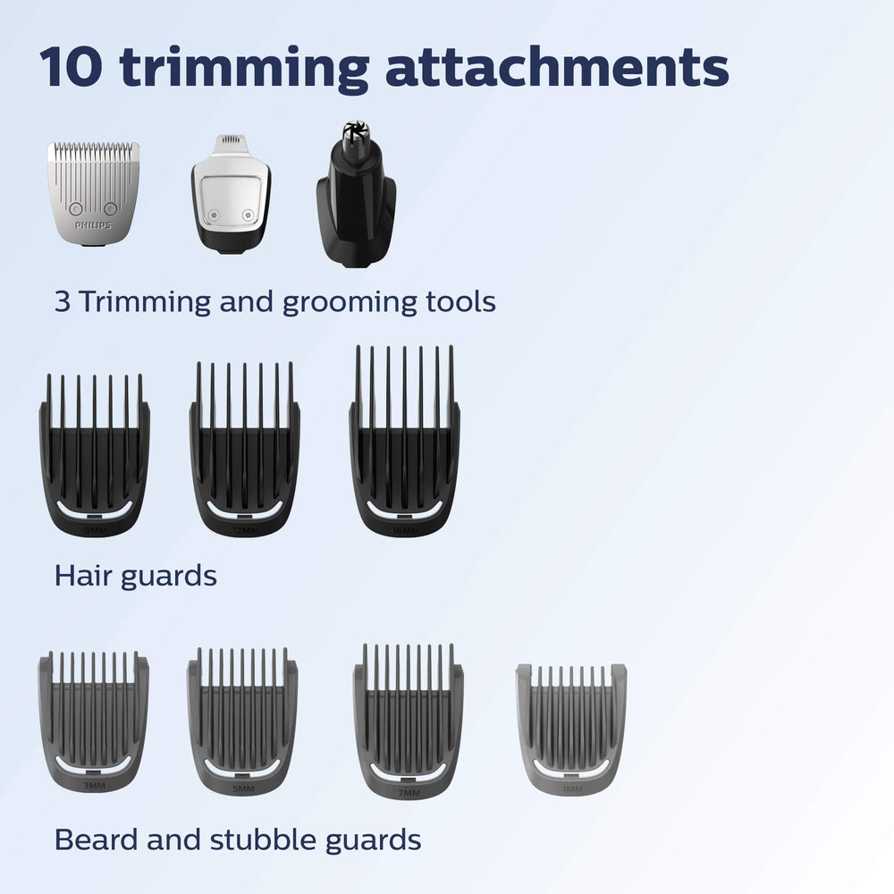 Philips Norelco Multigroom 3000 lithium battery with 60 minutes runtime.