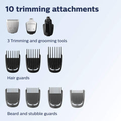 Philips Norelco Multigroom 3000 lithium battery with 60 minutes runtime.
