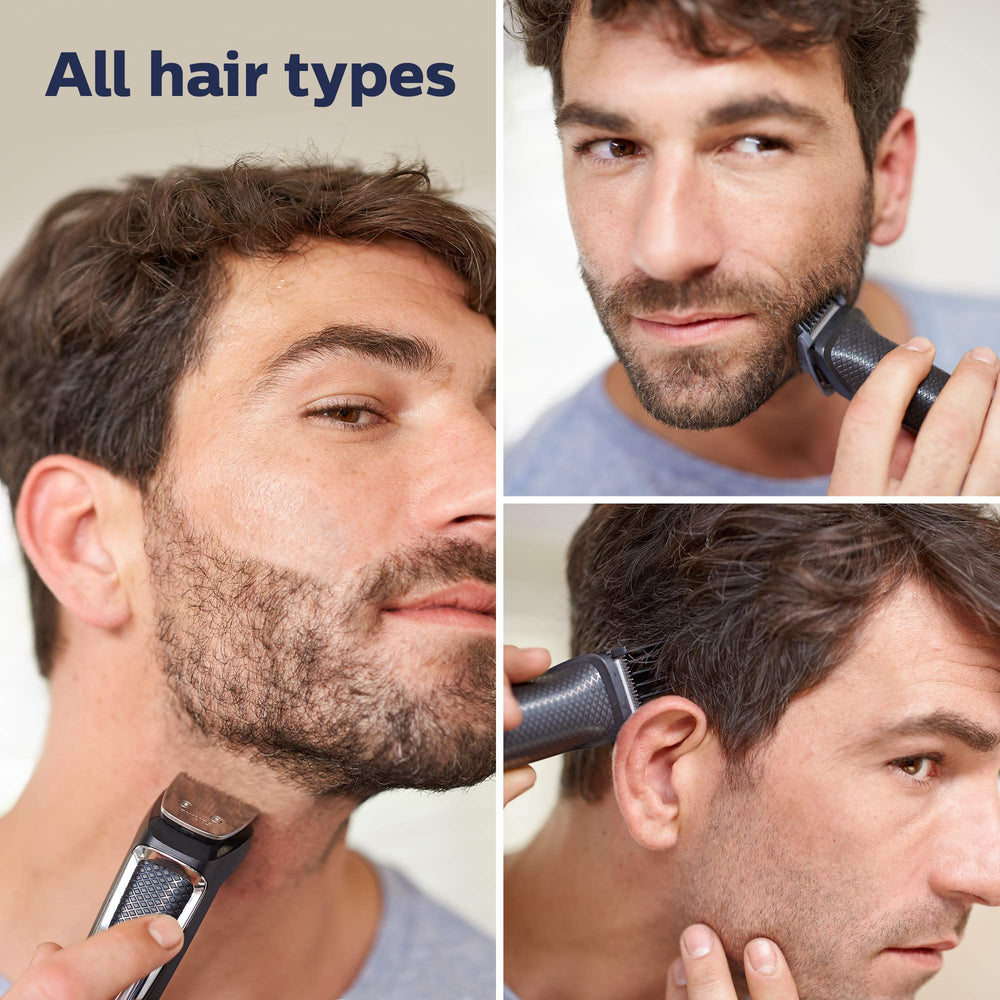 Philips Norelco Multigroom 3000 quick-charge for fast grooming sessions.