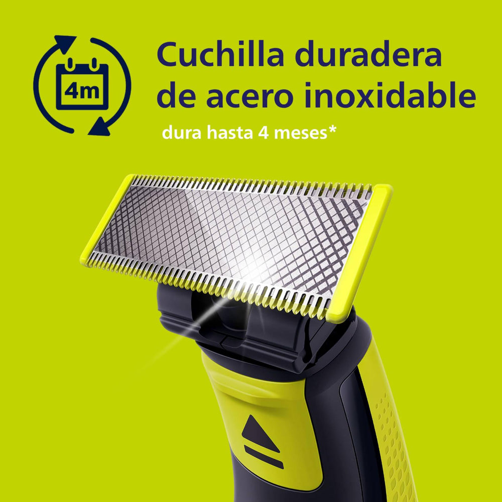 Philips OneBlade technology with 200 movements per second for fast grooming.