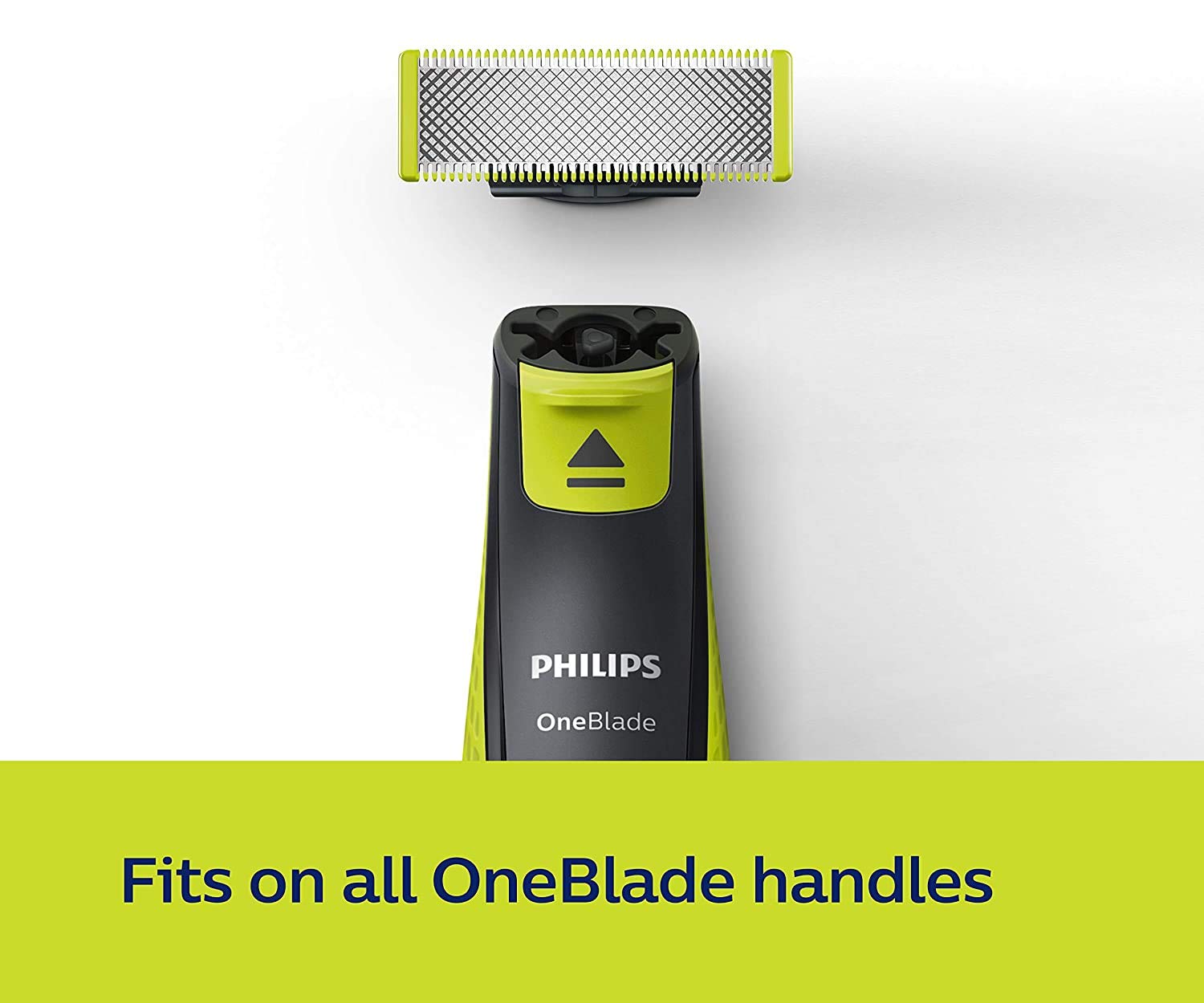 Philips OneBlade compatibility with all handles enables quick blade swaps.