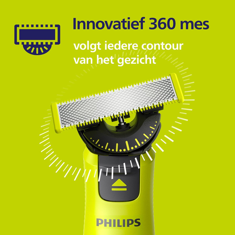 Philips OneBlade replacement blades pack ready for easy replacement.