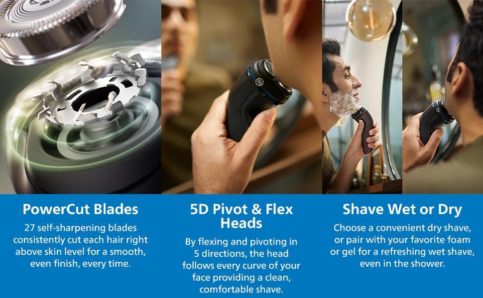 Philips Shaver 3000 in modern steel offers everyday grooming
