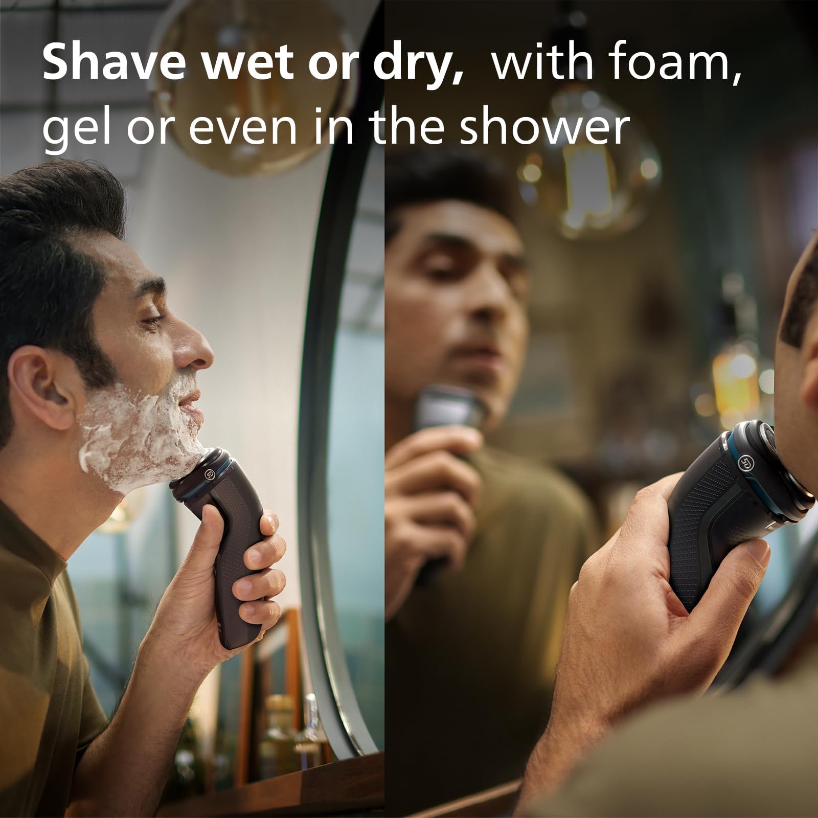 Philips Shaver 3000 ready for wet or dry shaving