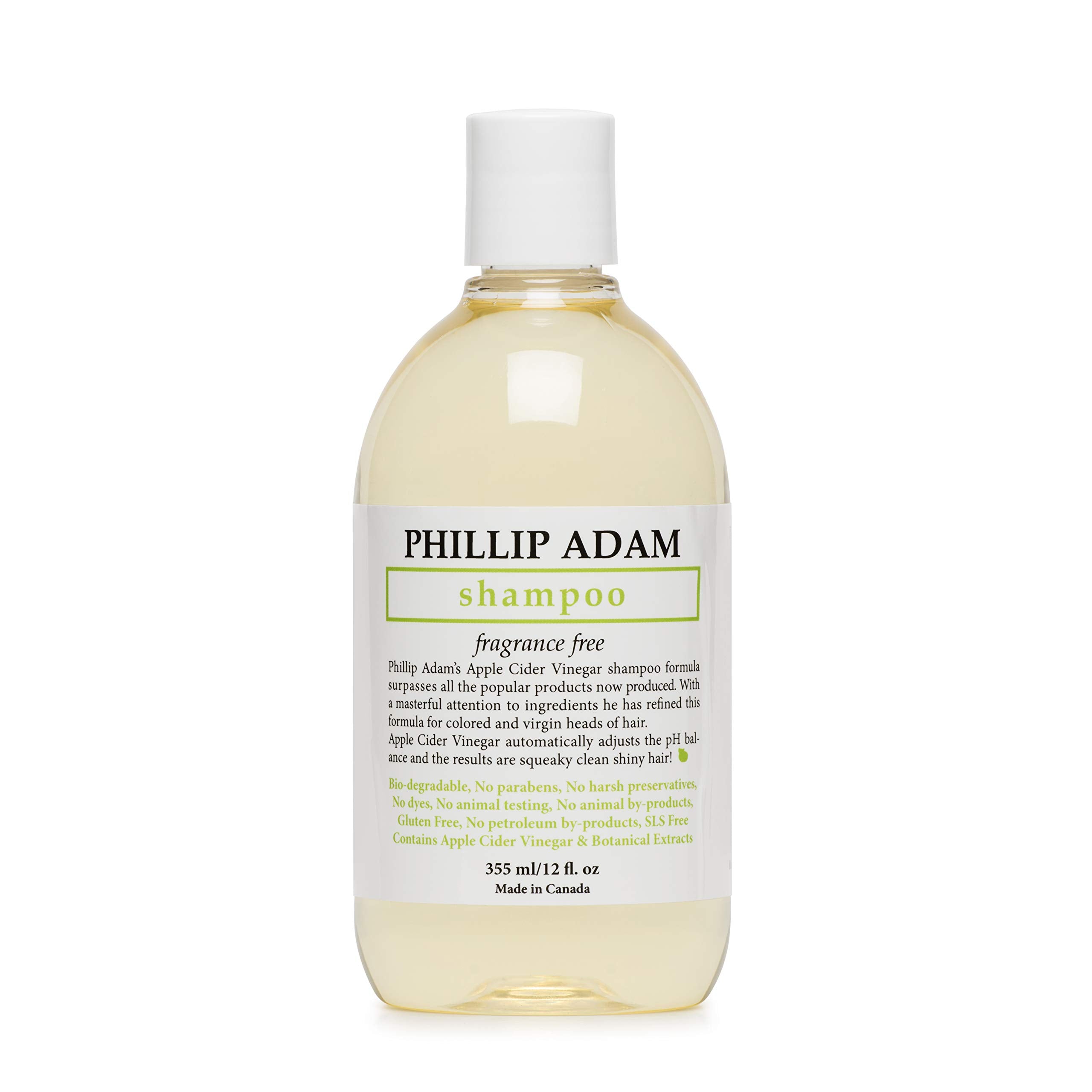 Phillip Adam Champú sin fragancia en botella de 12 onzas para uso diario suave